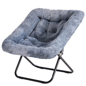 Comfy Chair for Adults, Soft Faux Fur Folding Lounge,Large Size Foldable