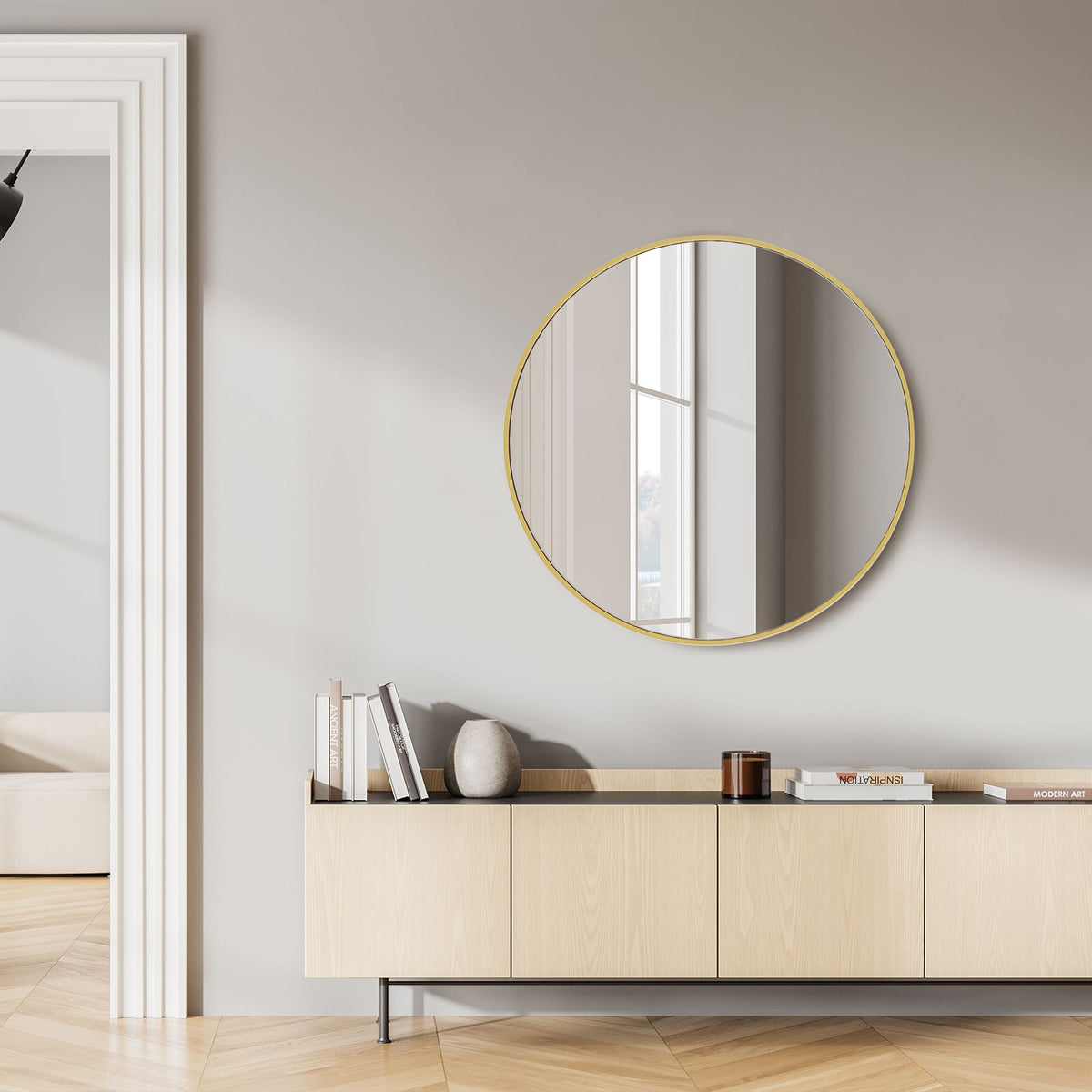 Black Round Wall Mirror 20-30 Inch, Bathroom Mirrors for Over Sink, Circle Mirror for Bathroom, Entryway, Bedroom, Vanity