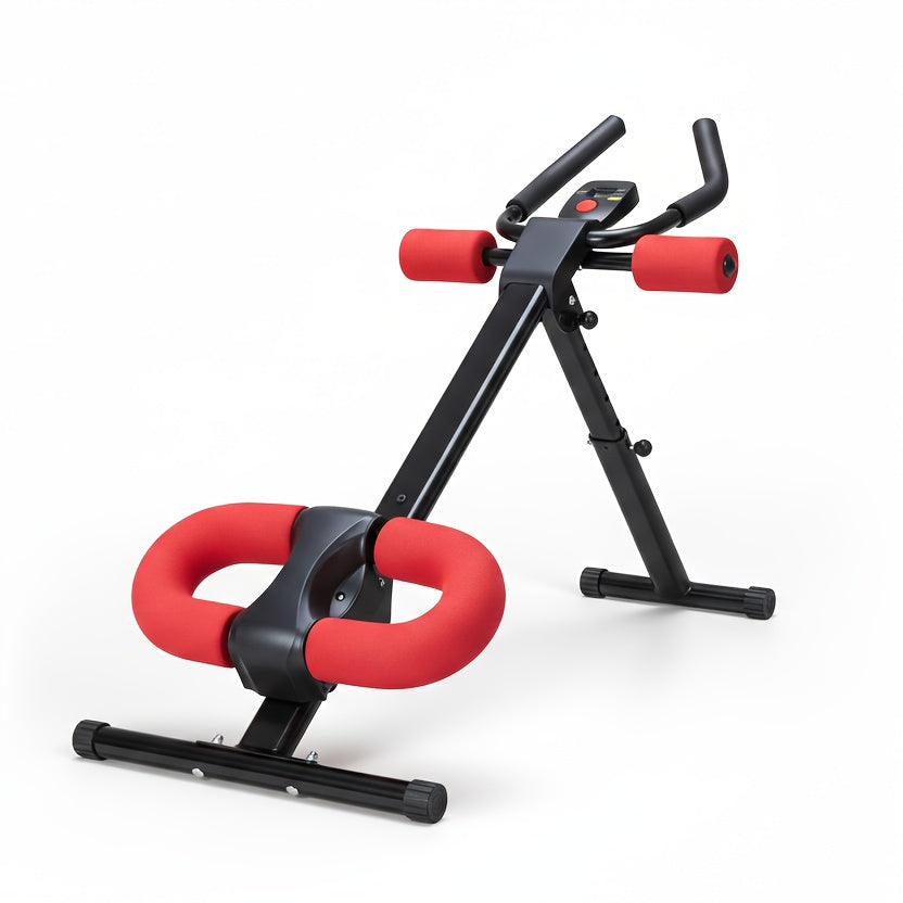 Adjustable Ab Machine for Stomach Workout, Core Workout Equipment for Home Gym, Ab Trainer with 2 Incline & 5 Height Levels, Knee & Elbow Protect