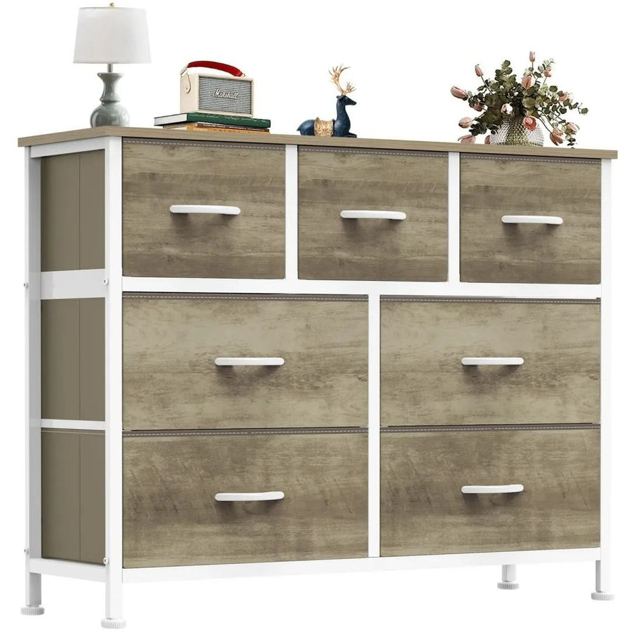 Desser For Bedroom With 7 Fabric Drawers Organizer Storage Closet Chest Clothes For Living Room Display Cabinet Of Furniture