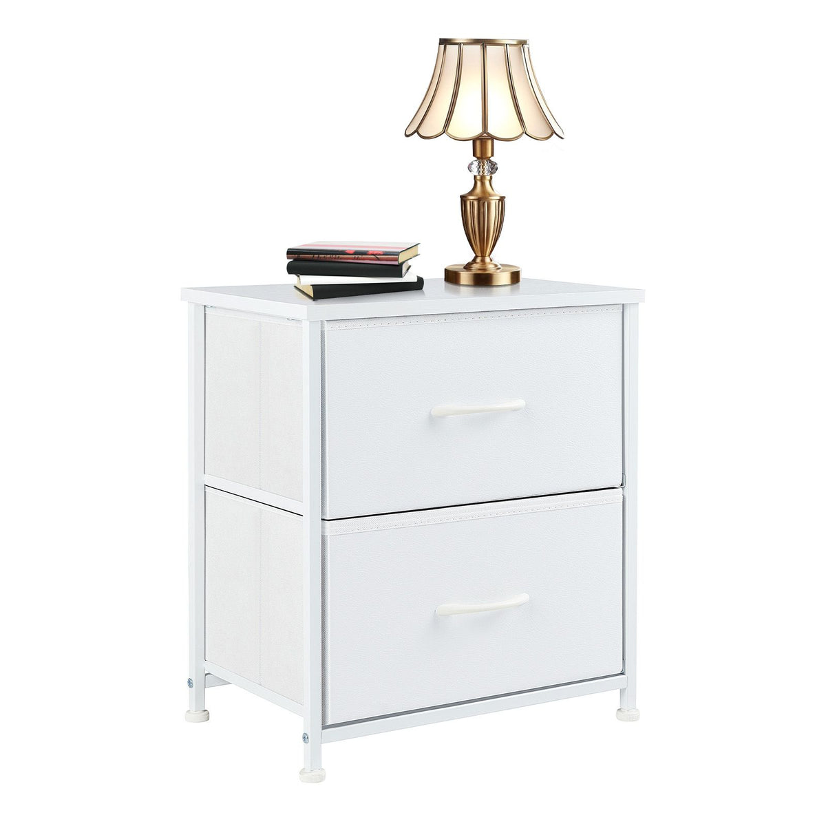 Living Room Cabinet Layers Set of 2 Fabric Drawers Beside Nightstand Table Closet Chest Clothes Display Cabinet Of Furniture