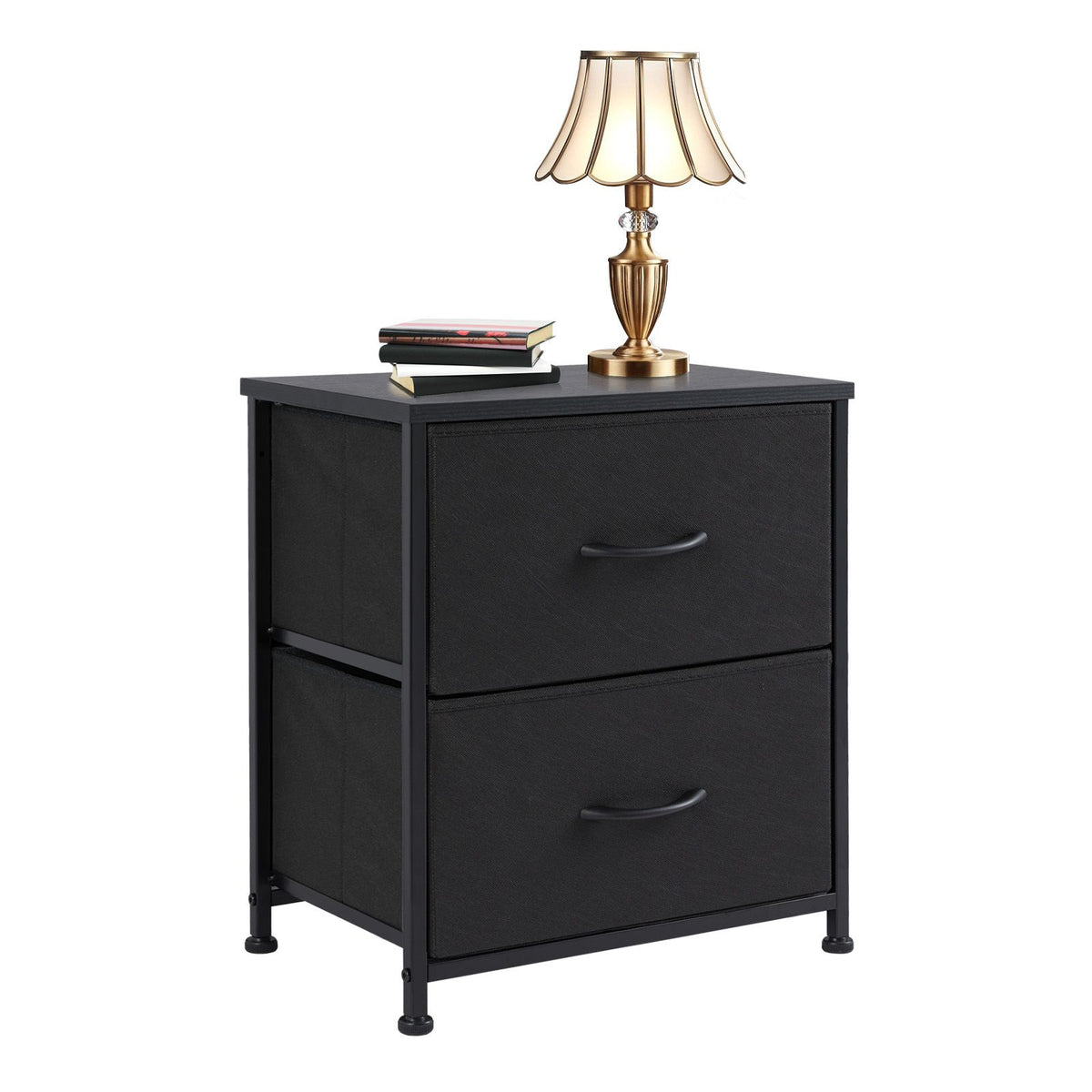Living Room Cabinet Layers Set of 2 Fabric Drawers Beside Nightstand Table Closet Chest Clothes Display Cabinet Of Furniture
