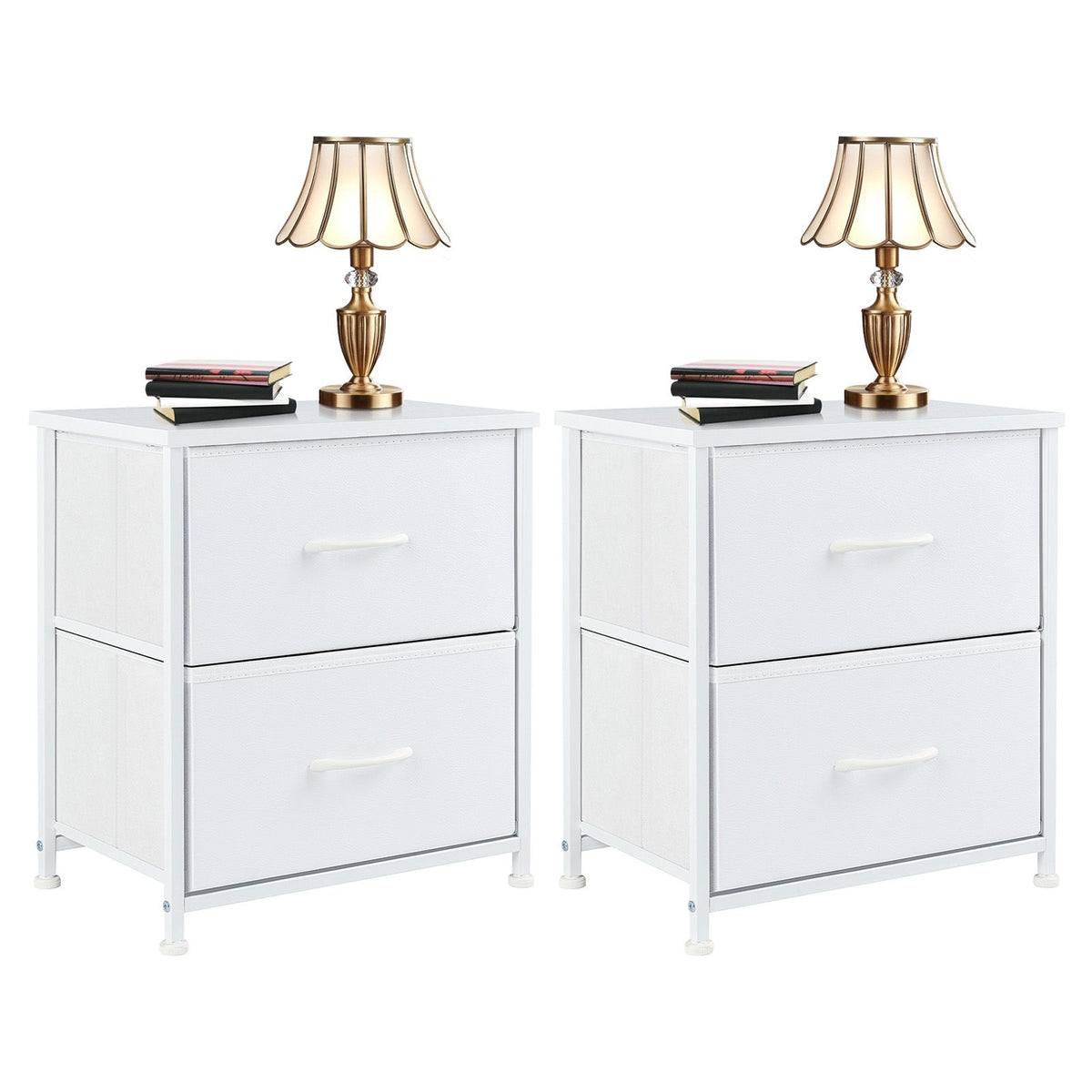 Living Room Cabinet Layers Set of 2 Fabric Drawers Beside Nightstand Table Closet Chest Clothes Display Cabinet Of Furniture