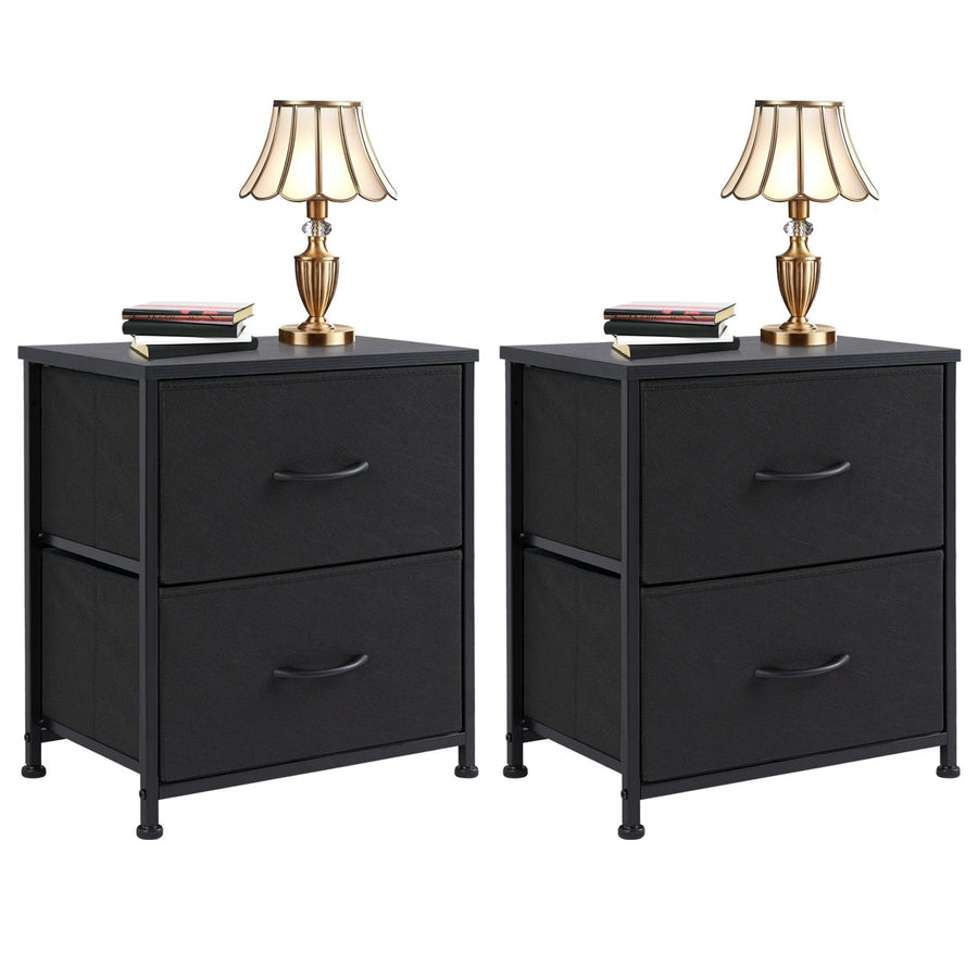 Living Room Cabinet Layers Set of 2 Fabric Drawers Beside Nightstand Table Closet Chest Clothes Display Cabinet Of Furniture