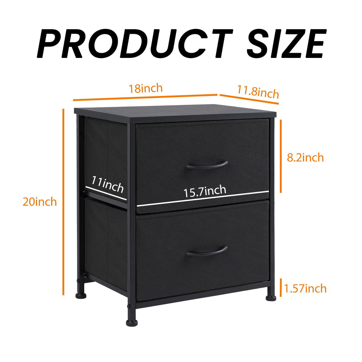 Living Room Cabinet Layers Set of 2 Fabric Drawers Beside Nightstand Table Closet Chest Clothes Display Cabinet Of Furniture