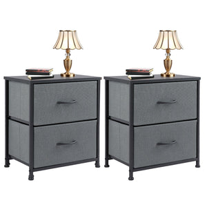 Living Room Cabinet Layers Set of 2 Fabric Drawers Beside Nightstand Table Closet Chest Clothes Display Cabinet Of Furniture