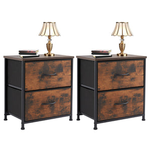 Living Room Cabinet Layers Set of 2 Fabric Drawers Beside Nightstand Table Closet Chest Clothes Display Cabinet Of Furniture