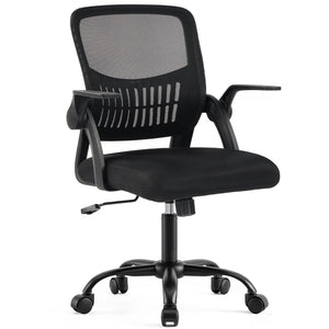Ergonomic Office Seating - Mid-Back Desk Chairs Featuring Adjustable Height, Swivel Functionality, Flip-Up Armrests, And Lumbar Support, Designed