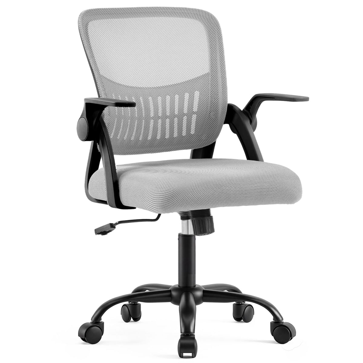 Ergonomic Office Seating - Mid-Back Desk Chairs Featuring Adjustable Height, Swivel Functionality, Flip-Up Armrests, And Lumbar Support, Designed