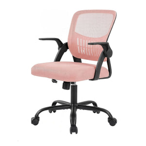 Ergonomic Office Seating - Mid-Back Desk Chairs Featuring Adjustable Height, Swivel Functionality, Flip-Up Armrests, And Lumbar Support, Designed