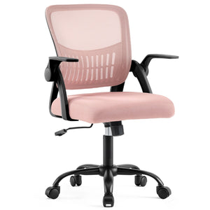 Ergonomic Office Seating - Mid-Back Desk Chairs Featuring Adjustable Height, Swivel Functionality, Flip-Up Armrests, And Lumbar Support, Designed