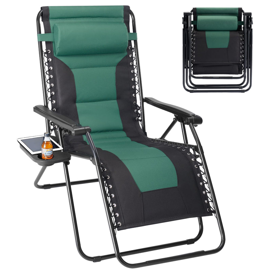 Sleeve-encased zero-gravity chair, heavy-duty outdoor recliner, foldable anti-gravity outdoor leisure chair