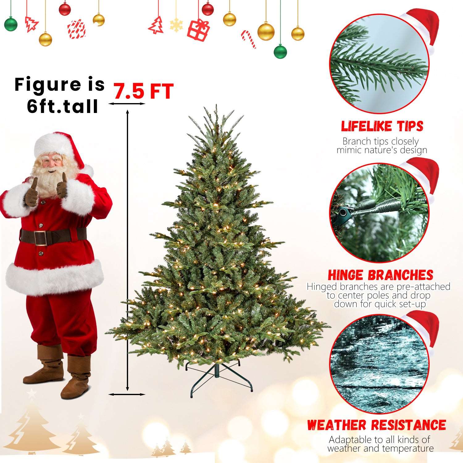 7.5FT Christmas Tree Simulate
