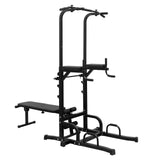Power Tower Dip Station with Bench