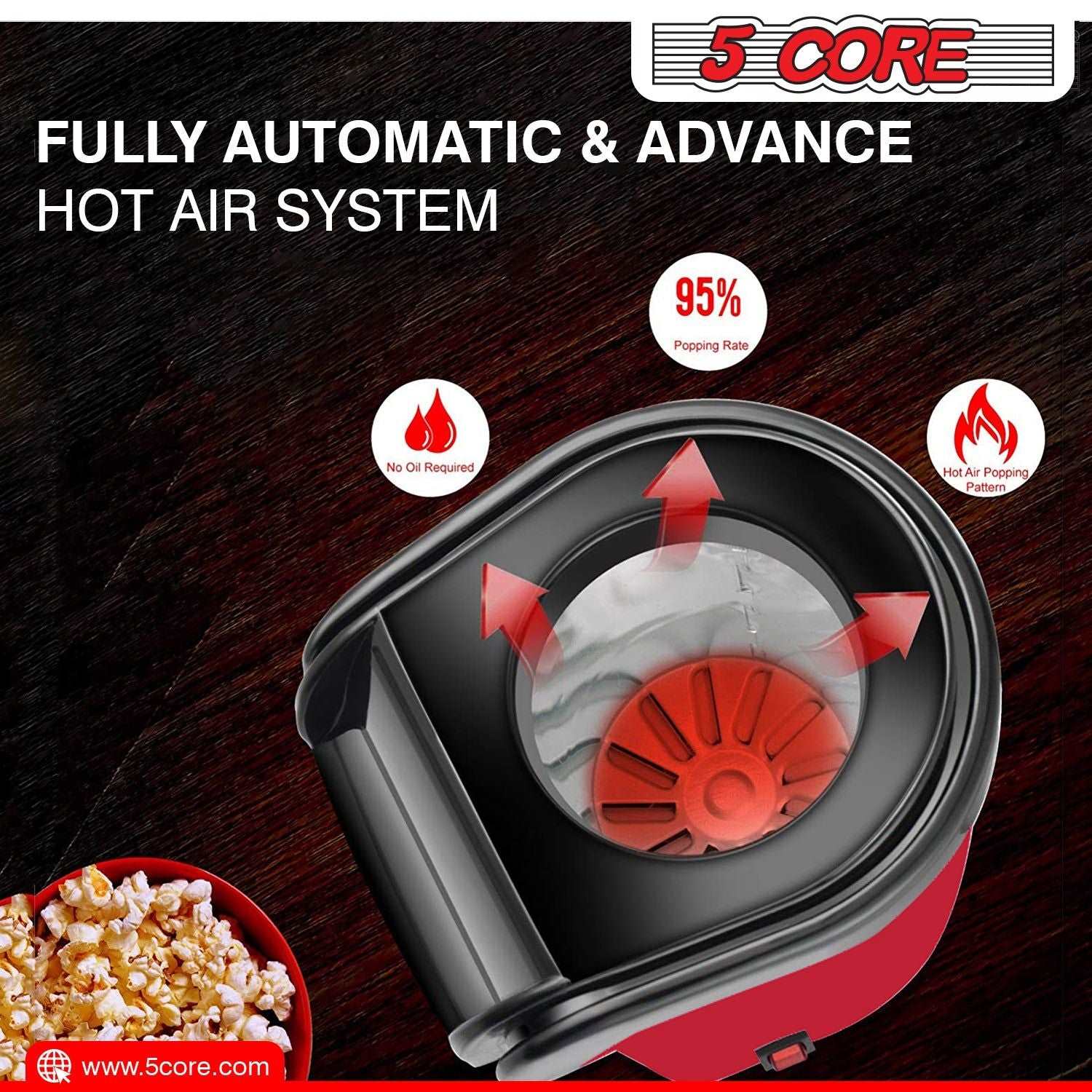 16-Cup Hot Air Popcorn Maker