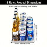 Soda Can Dispenser Organizer – Holds 12 Cans, Self-Pushing for Fridge & Pantry