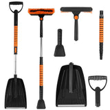 5-in-1 Detachable Snow Remover Kit - Extendable Ice Scraper, Snow Shovel & 180° Adjustable Snow Brush for Car Windshield & Roof