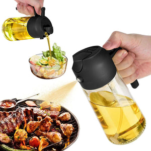 16oz 2-in-1 Oil Dispenser and Sprayer for Cooking, 470ml