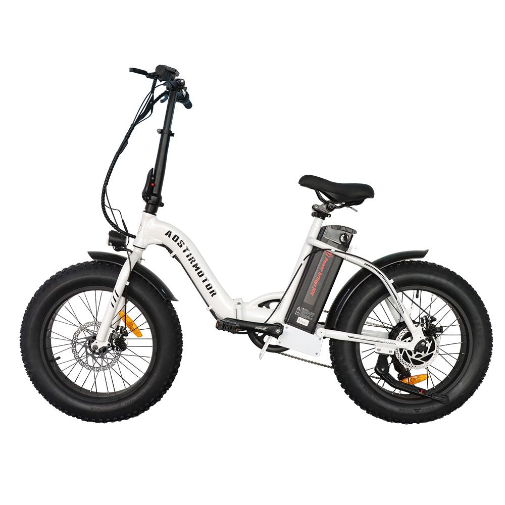 AOSTIRMOTOR G20 Folding Electric Bike – 500W Motor, 20" Fat Tire, 36V/13Ah Li-Battery,