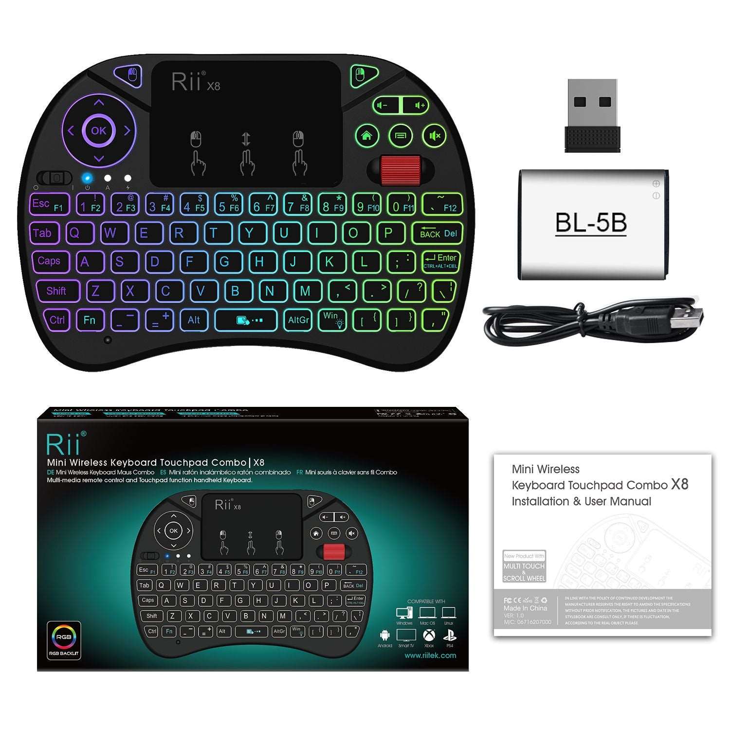 2.4GHz Mini Wireless Keyboard Controller