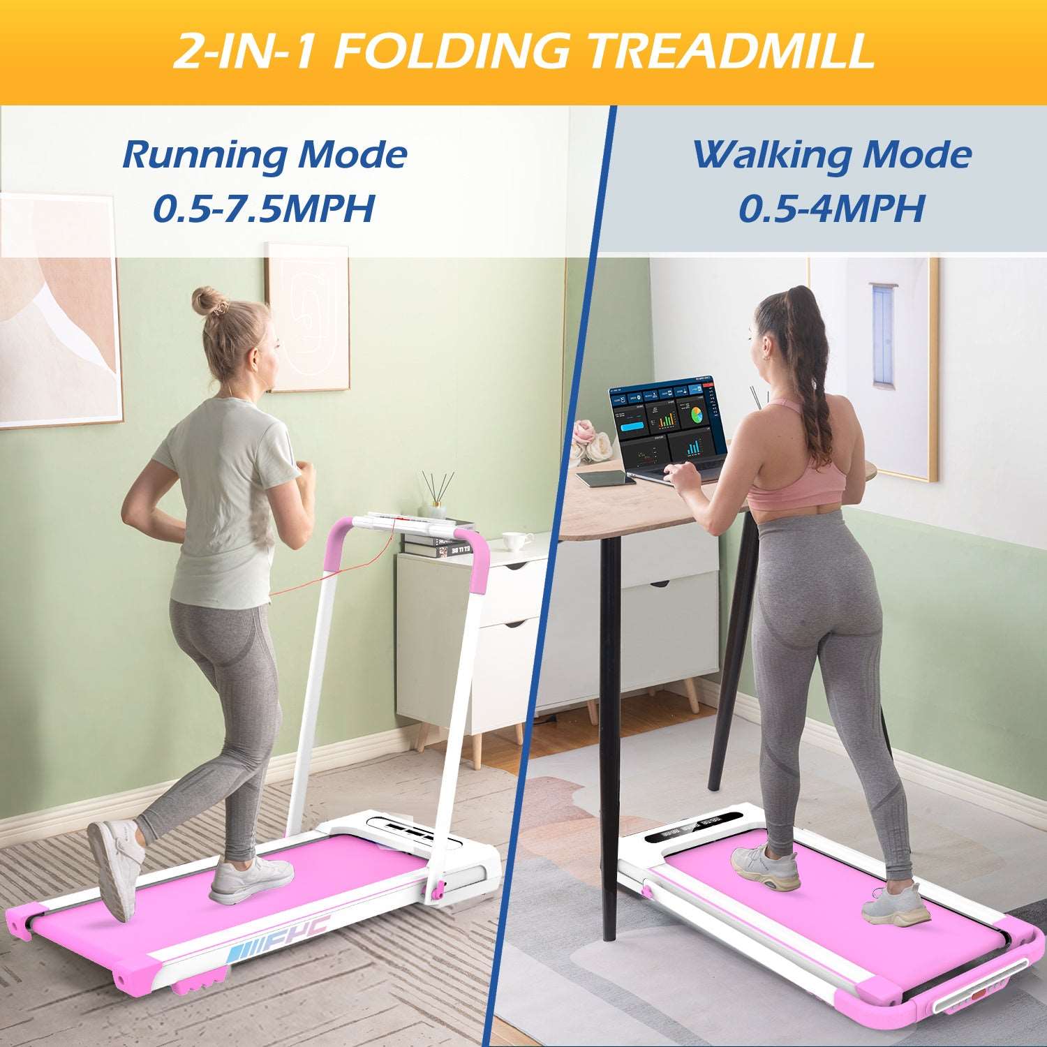 2 in 1 Under Desk Treadmill