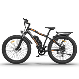 AOSTIRMOTOR S07-B 750W Electric Bike – 26" Fat Tire, 48V 12.5AH Removable Battery, Rear Rack Fender (Black)