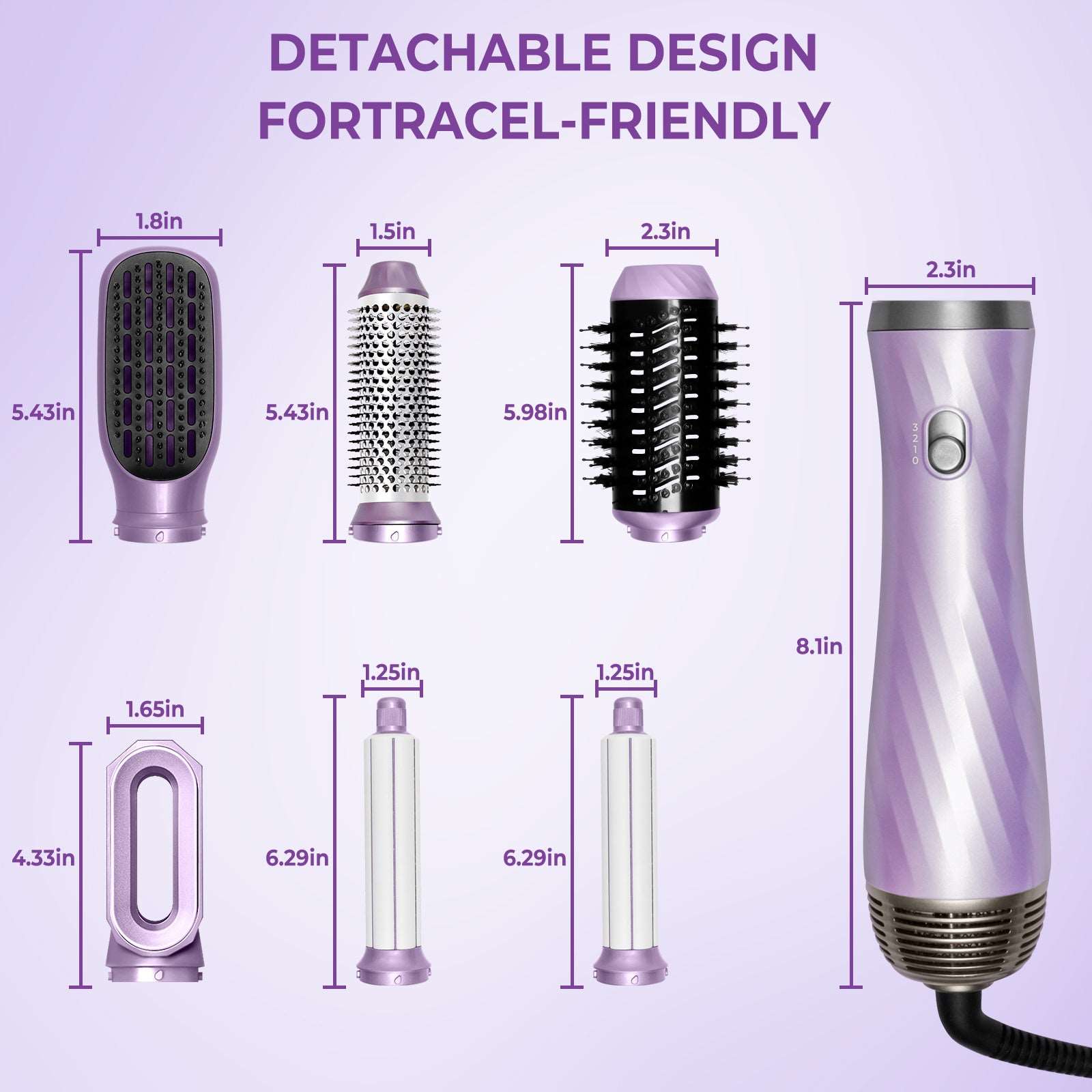 5 in 1 Detachable Hair Brush Dryer