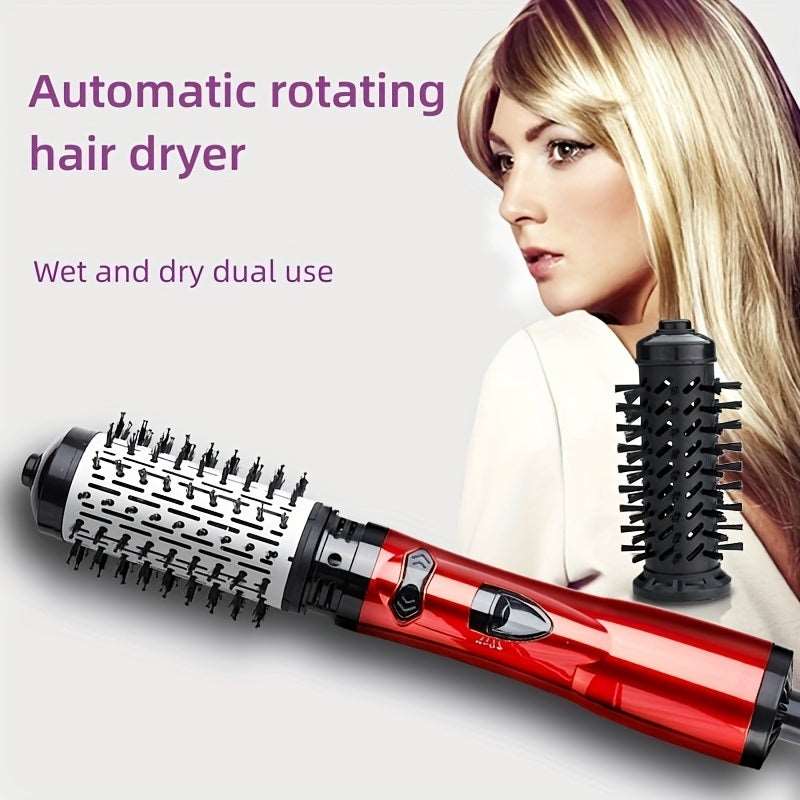 2-in-1 Electric Rotating Curling Comb and Hair Dryer