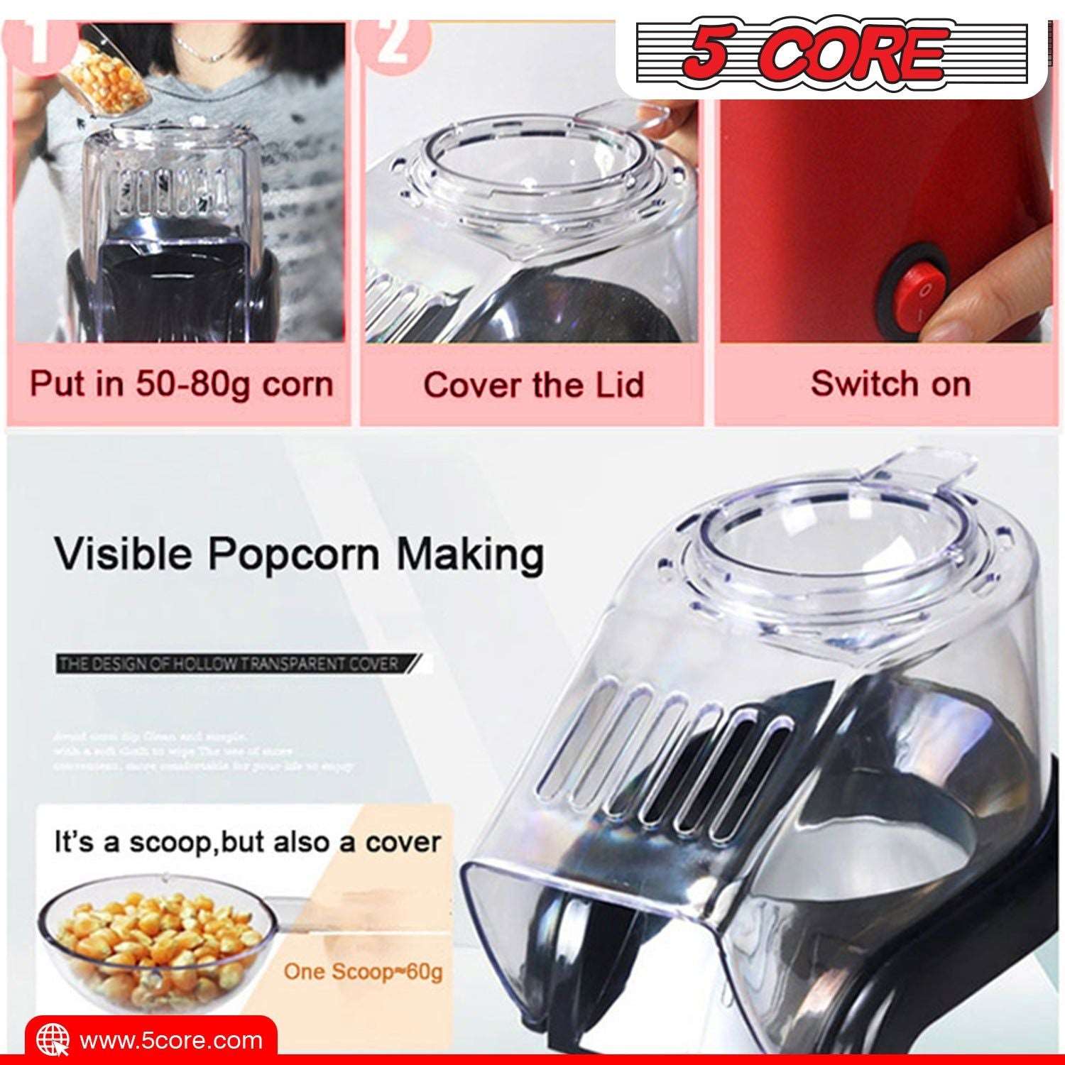 16-Cup Hot Air Popcorn Maker