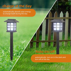 6pcs White LED Solar Lantern Torch Light Set