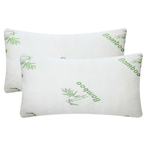 2-Pack Bamboo Memory Foam King & Queen Size Pillows