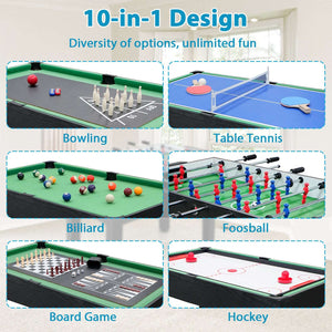 10-in-1 Combo Game Table Set