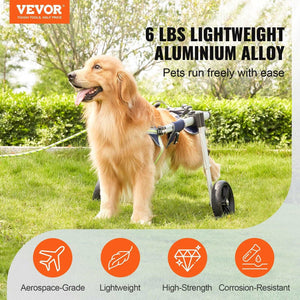 2 Wheels Dog Wheelchair
