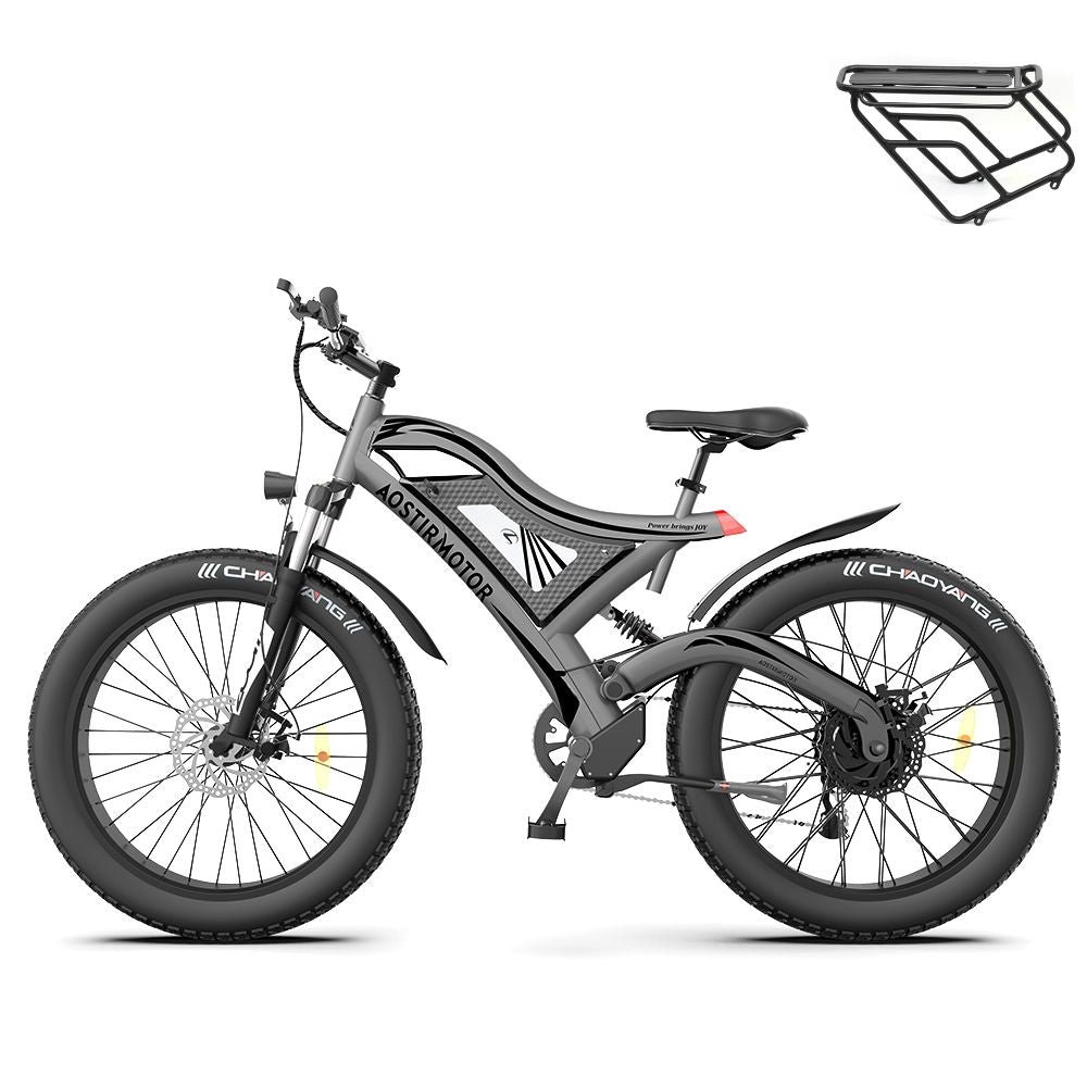 750W Electric Mountain Bike - 48V 15Ah Battery, 26" Fat Tires, Shimano 7-Speed, All-Terrain E-Bike