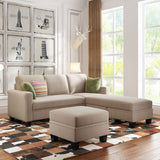 Reversible Sectional Couch with Storage Ottoman