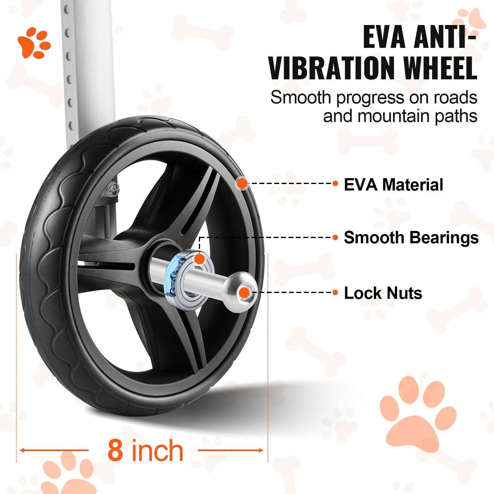 2 Wheels Dog Wheelchair