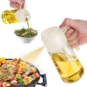 16oz 2-in-1 Oil Dispenser and Sprayer for Cooking, 470ml