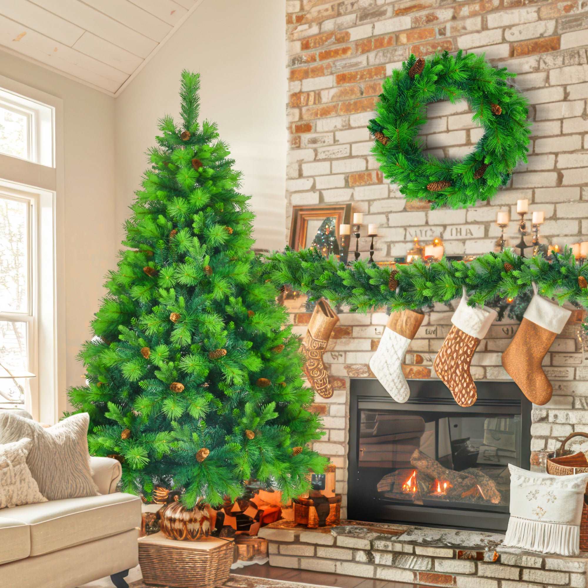 6FT Grass Green Christmas Tree