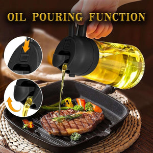 16oz 2-in-1 Oil Dispenser and Sprayer for Cooking, 470ml