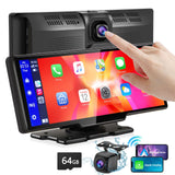Portable Touchscreen CarPlay & Android Auto with FM, GPS Navigation, and Siri/Google Assistant Compatibility