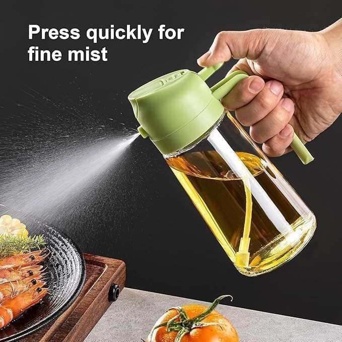 16oz 2-in-1 Oil Dispenser and Sprayer for Cooking, 470ml