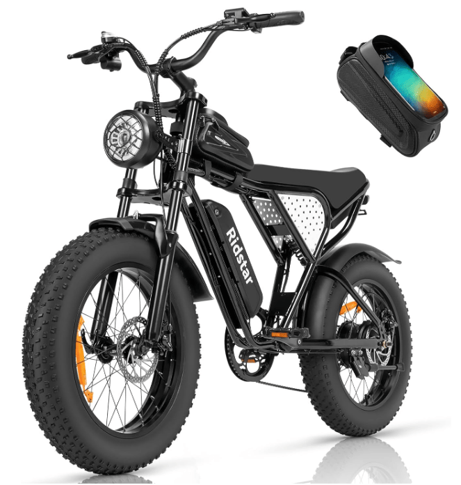 Ridstar Q20 MINI Electric Bike – 1000W Motor, 48V 15AH Battery, 50KM/H Speed, Compact E-Bike