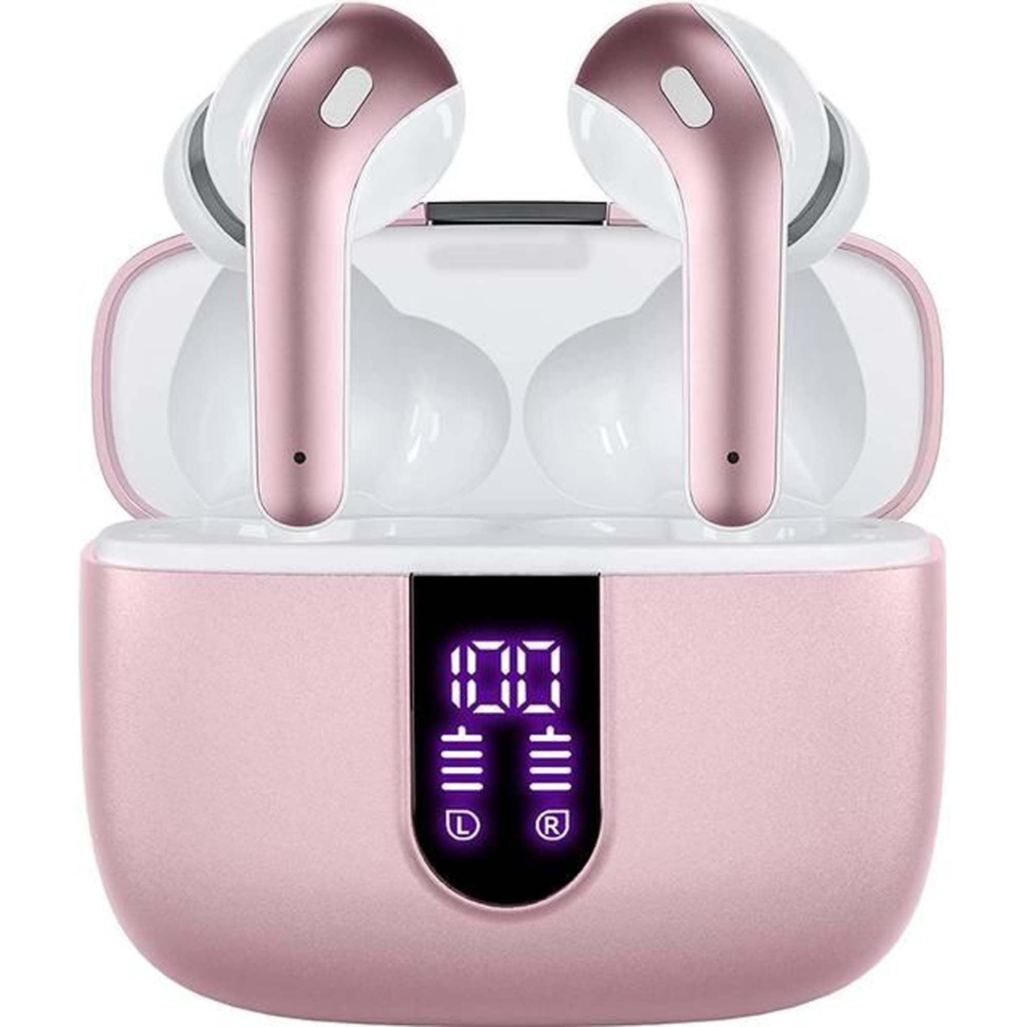 Earbuds with Digital Display Case