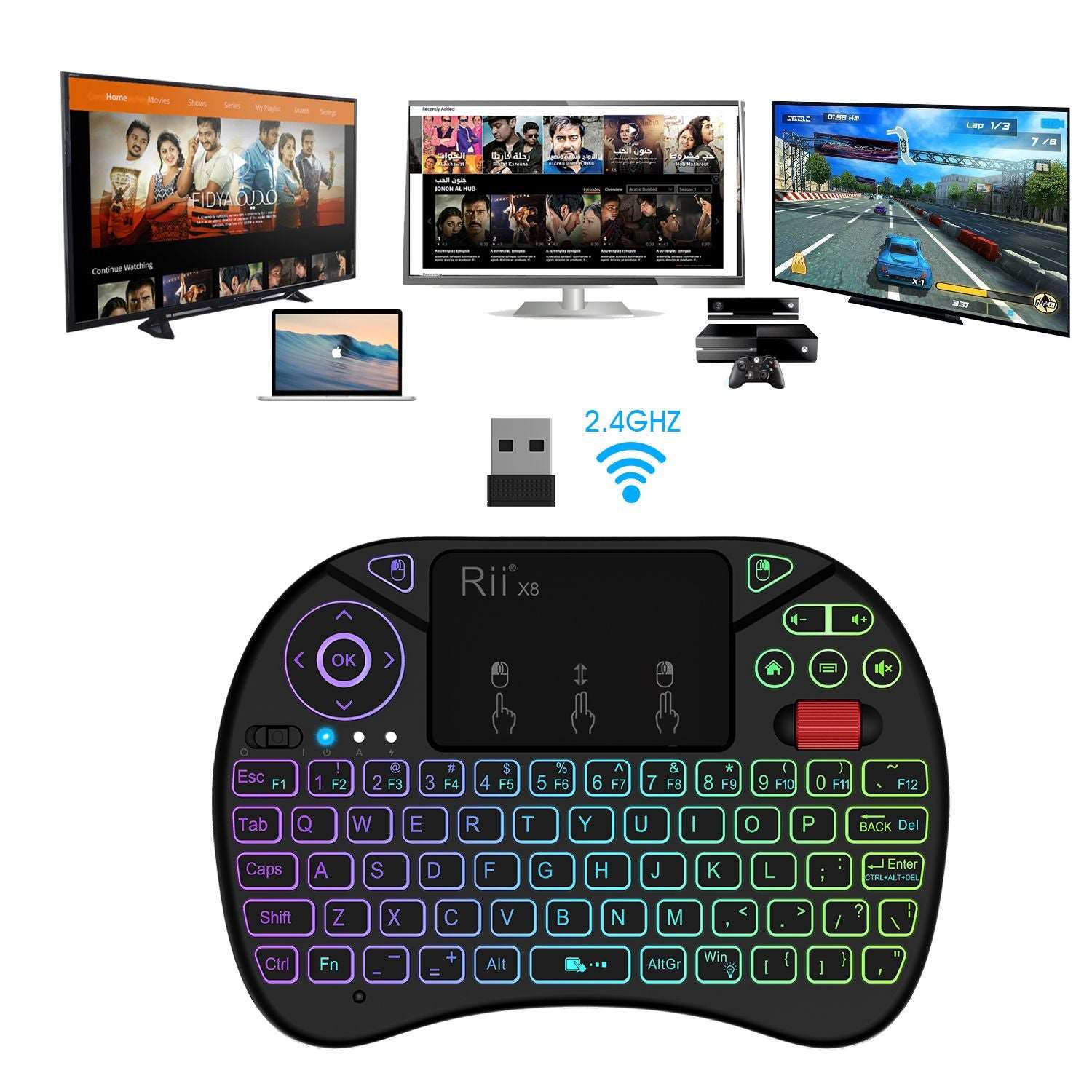 2.4GHz Mini Wireless Keyboard Controller