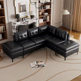 94.88" L-Shaped Sectional Sofa Couch with Storage Ottoman