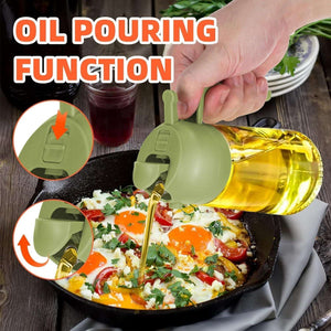 16oz 2-in-1 Oil Dispenser and Sprayer for Cooking, 470ml