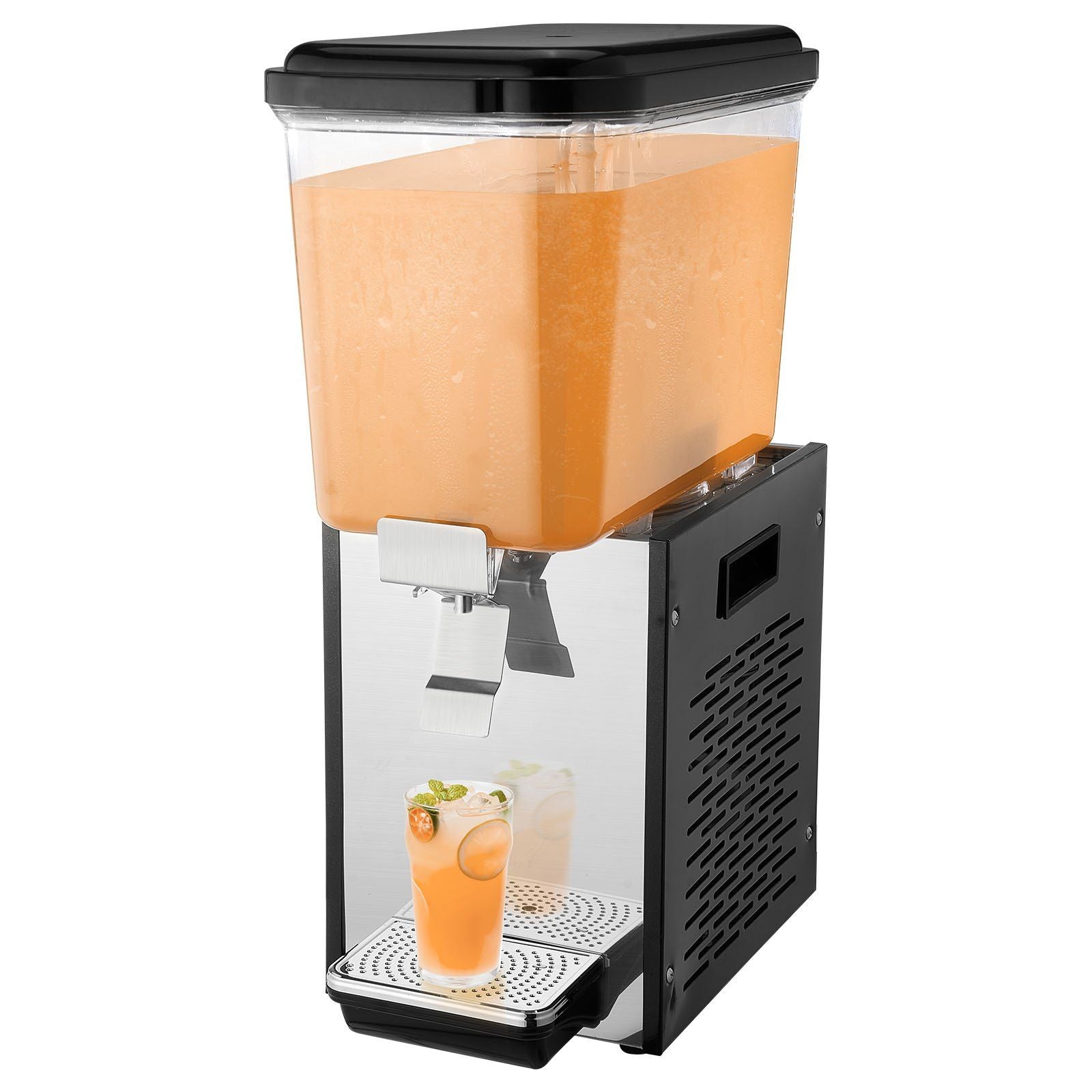 Commercial Beverage Dispenser - 18L Single Tank, Cold Juice and Ice Drink Machine