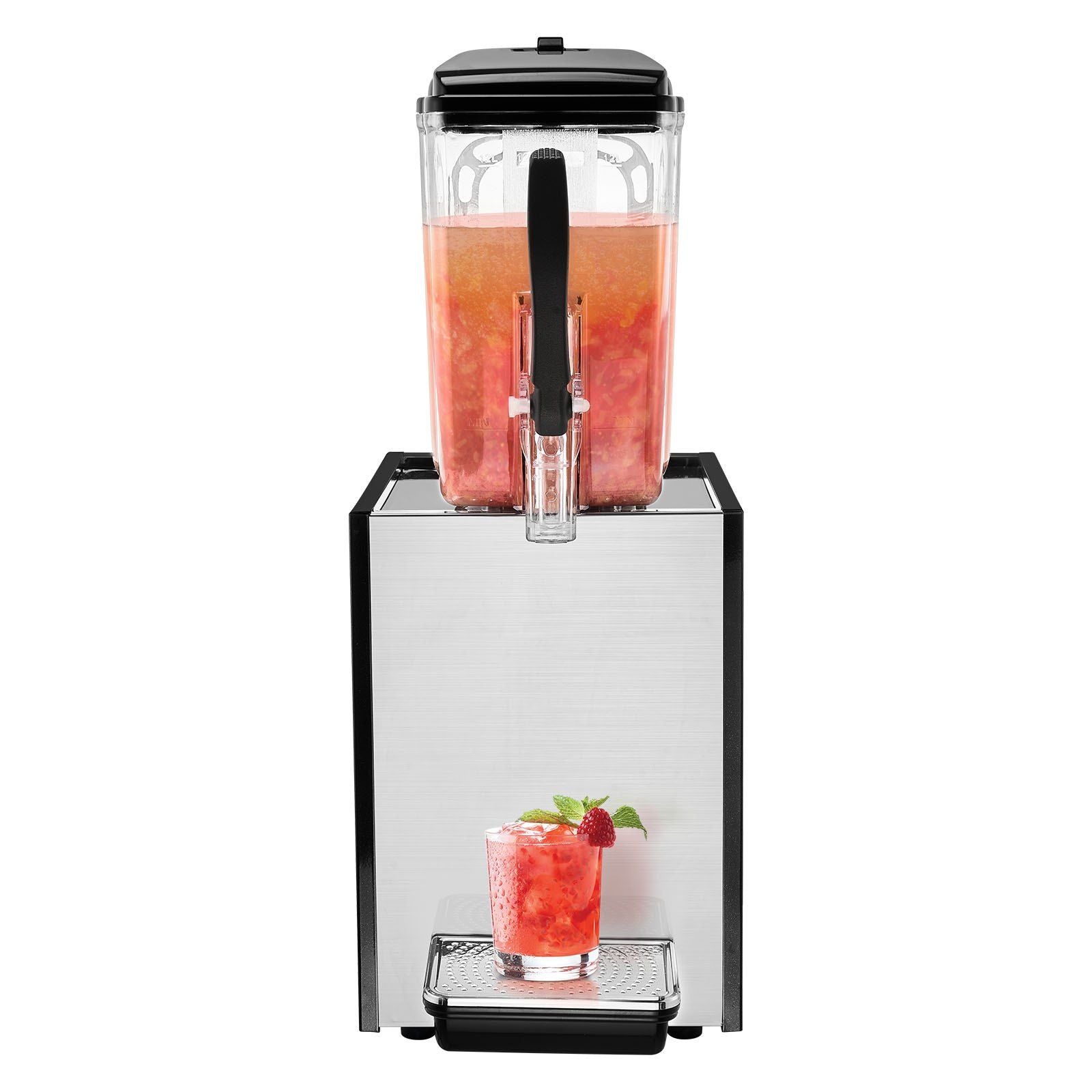 Commercial Beverage Dispenser - 12L Single Tank, Cold Juice and Ice Drink Machine