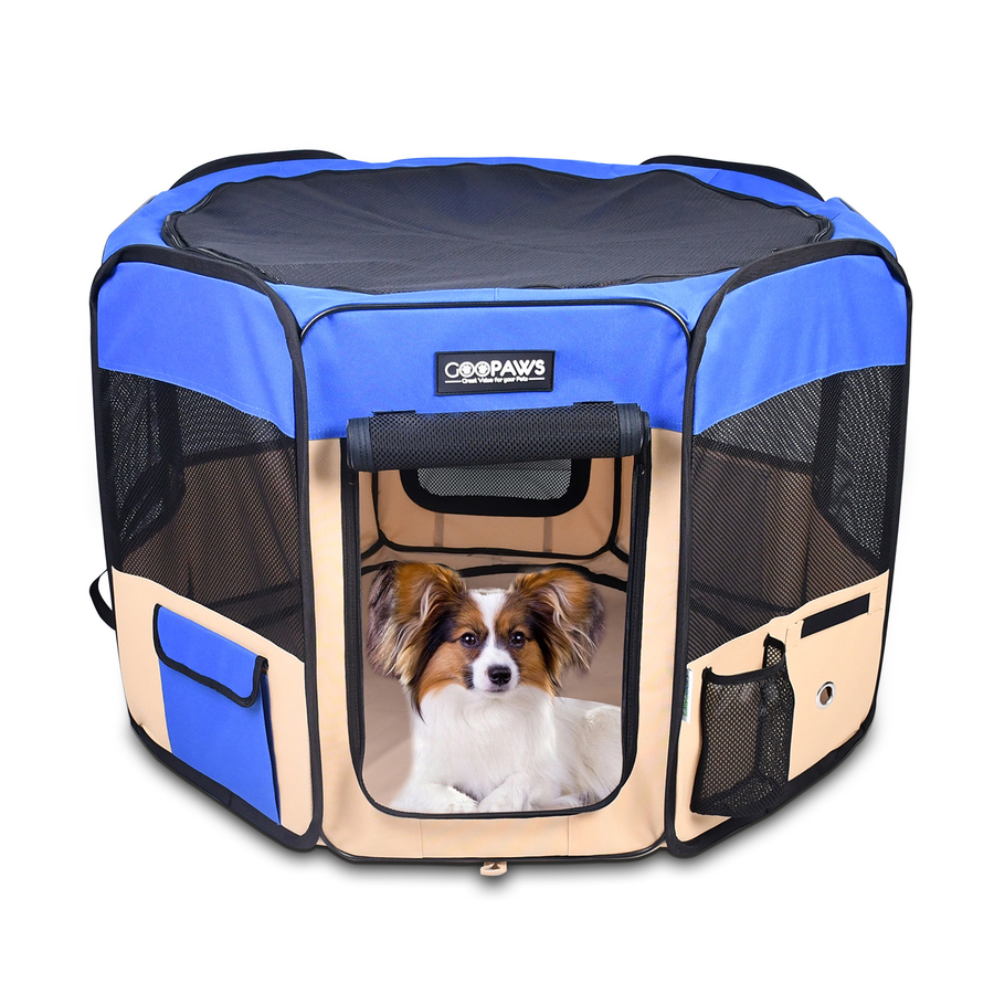 Portable Soft-Sided Dog Exercise Pen with Carry Bag