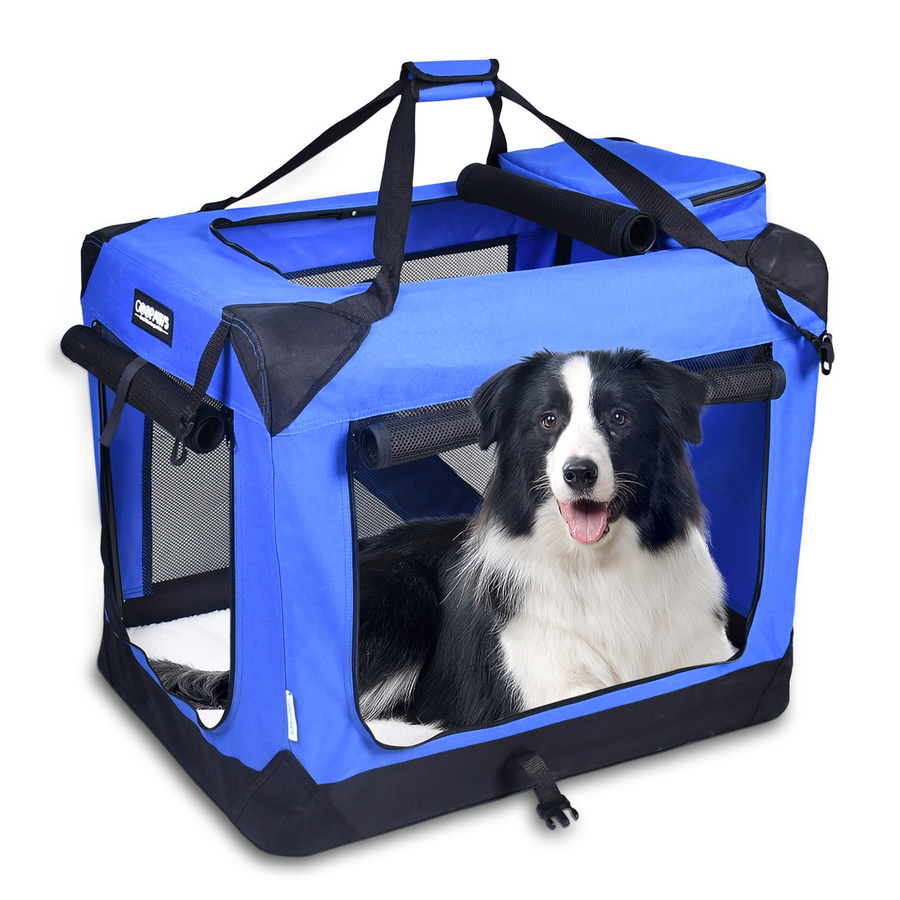 3-Door Soft-Sided Pet Crate – Multiple Colors